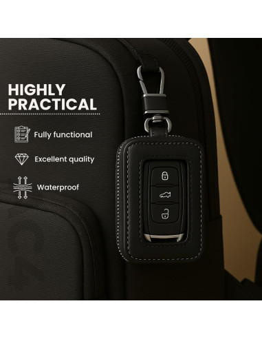 Funda Universal para Llave de Auto AC4 - Cuero Duradera 10x6cm