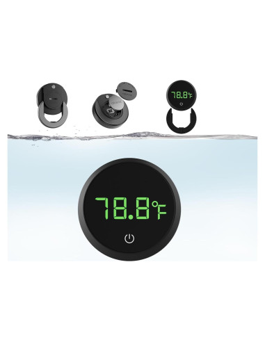 Termómetro Digital Acuario Carefree Fish CR2032 Pantalla LED