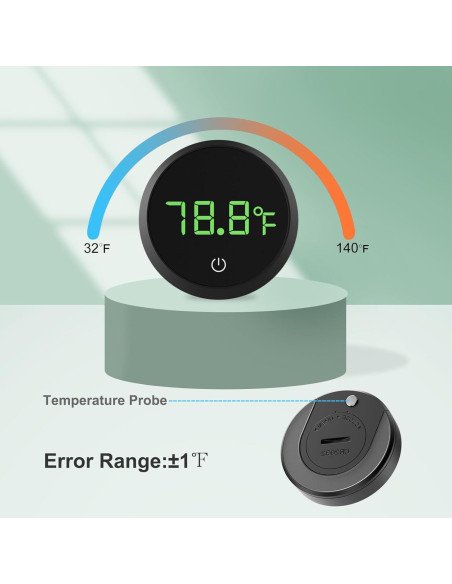 Termómetro Digital Acuario Carefree Fish CR2032 Pantalla LED