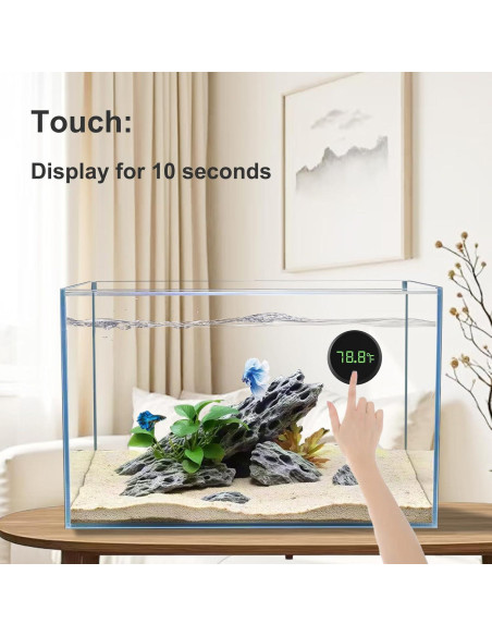 Termómetro Digital Acuario Carefree Fish CR2032 Pantalla LED