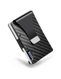 Billetera de fibra de carbono Sininwei con bloqueo RFID 1.19 cm