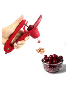 Deshuesador de Cereza Fopudy Rojo Acero Inoxidable 20.9 cm