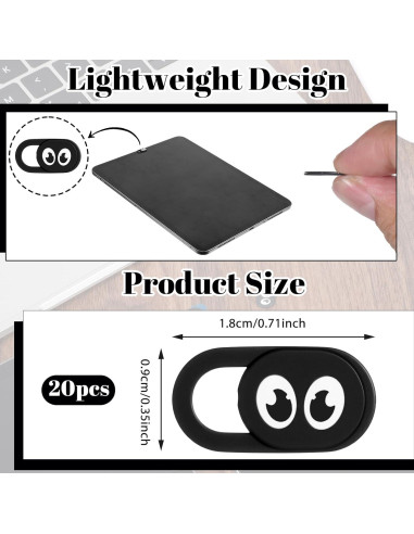 20 Cubiertas de Webcam Ultra Delgadas LXUEJIE 1.8x0.9cm