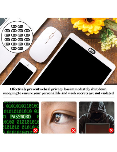 20 Cubiertas de Webcam Ultra Delgadas LXUEJIE 1.8x0.9cm