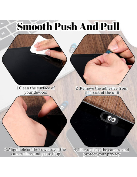 20 Cubiertas de Webcam Ultra Delgadas LXUEJIE 1.8x0.9cm