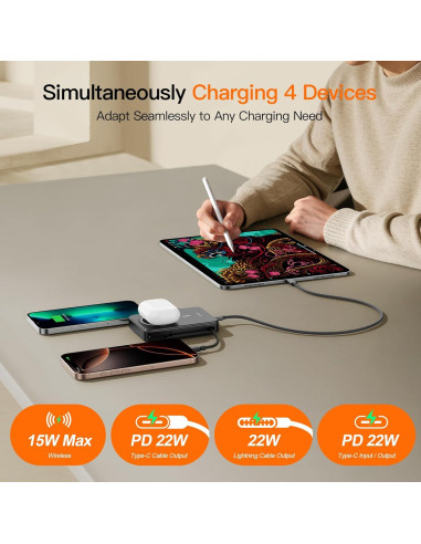 Cargador Portátil Magnético 16800mAh LYAOAO para iPhone