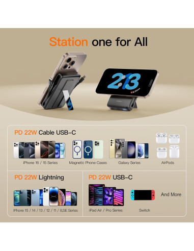 Cargador Portátil Magnético 16800mAh LYAOAO para iPhone