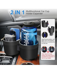 Soporte para Tazas Duales JINKEY 2 en 1 Ajustable Gris 2