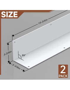 Protectores de Esquina de Aluminio BJADE 2 Piezas 40 cm 2