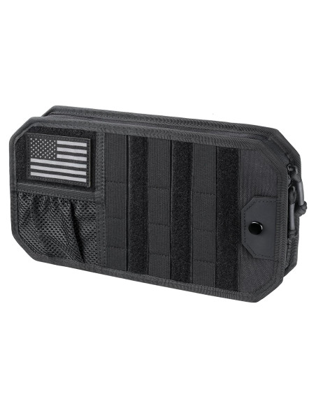 Organizador de Visera Táctico LIVANS Molle Negro 32.5x17.5cm