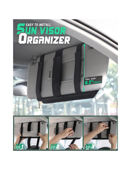 Organizador de Visera Táctico LIVANS Molle Negro 32.5x17.5cm