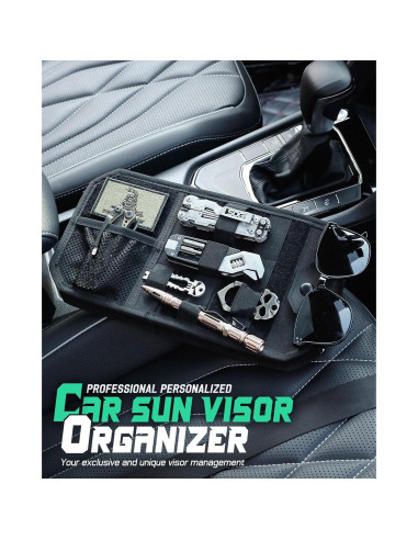 Organizador de Visera Táctico LIVANS Molle Negro 32.5x17.5cm