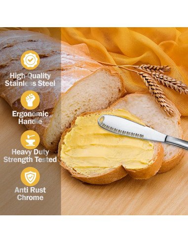 Cuchillo de Mantequilla Nevkha de Acero Inoxidable 7.62 cm