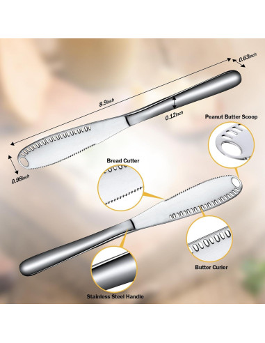 Cuchillo de Mantequilla Nevkha de Acero Inoxidable 7.62 cm