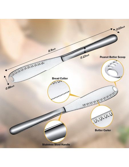 Cuchillo de Mantequilla Nevkha de Acero Inoxidable 7.62 cm