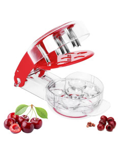 Deshuesador de Cereza Brighoot Rojo, 6 Cerezas a la Vez
