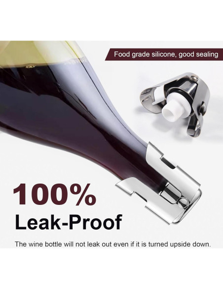 Juego de 3 Tapones de Champán Reutilizables Kedixiest