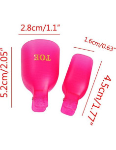 Paquete de 10 Clips Reutilizables para Remover Esmalte UV Blovess 2