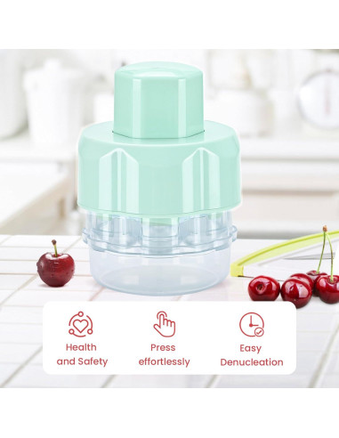 Quita Huesos de Cereza BLEAKTEIR Verde - Herramienta Rápida