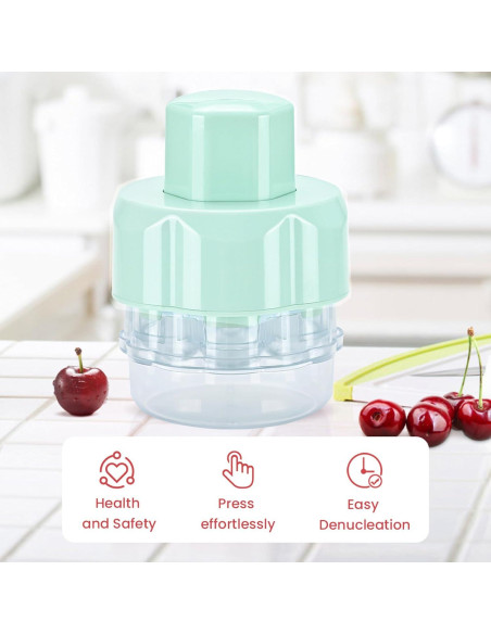 Quita Huesos de Cereza BLEAKTEIR Verde - Herramienta Rápida