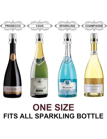 Juego de 3 Tapones de Champán Reutilizables Kedixiest