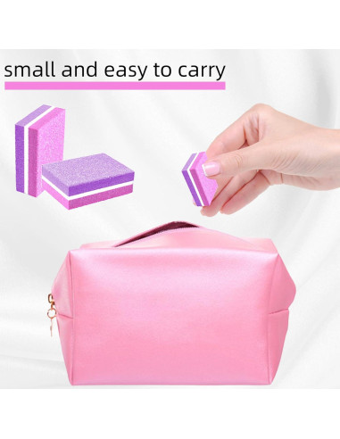 50 Esponjas Pulidoras de Uñas TKYZMS 100/180 Grit Rosa-Púrpura