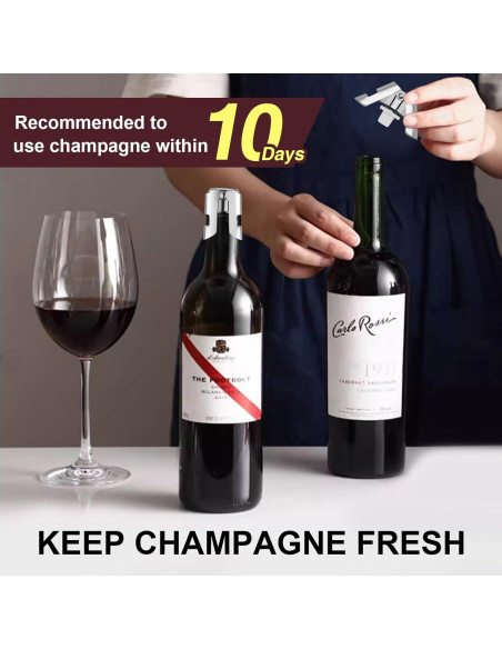 Juego de 3 Tapones de Champán Reutilizables Kedixiest