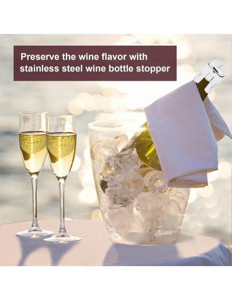 Juego de 3 Tapones de Champán Reutilizables Kedixiest