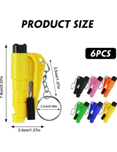 Herramienta de Escape de Emergencia 3 en 1 MILEBAS - Rompeventanas y Cortador de Cinturón 2
