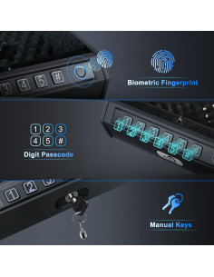 Caja Fuerte Biométrica TRRKO K2 para Pistolas - Acceso Rápido 2