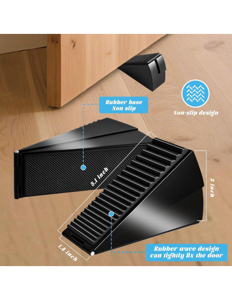 Tope de puerta BHYTAKI grande y resistente, ajuste de resorte