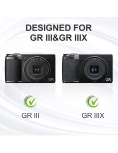 Funda de Silicona Rieibi para Cámara Ricoh GR III/GR IIIx con 2 Protectores 2