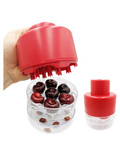 Deshuesador Multi-Cereza Ytuomzi Rojo - Quita 7 Huesos Rápido