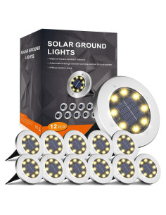 Luces Solares INCX para Jardín, Paquete de 12, Impermeables