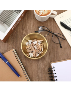 Soporte para Clips de Papel Dorado FdcZeyxior Acero Inoxidable 2