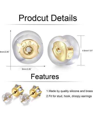 Resortes de Silicona JIACHARMED para Pendientes - 8 Pzs