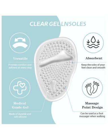 Almohadillas Metatarsales para Mujeres LeaOcaao - 3 Piezas