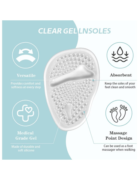 Almohadillas Metatarsales para Mujeres LeaOcaao - 3 Piezas