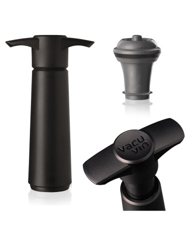 Bomba de Vino Vacu Vin 0854460 Negra - 14x17.8 cm