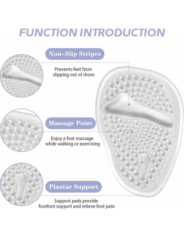 Almohadillas Metatarsales para Mujeres LeaOcaao - 3 Piezas