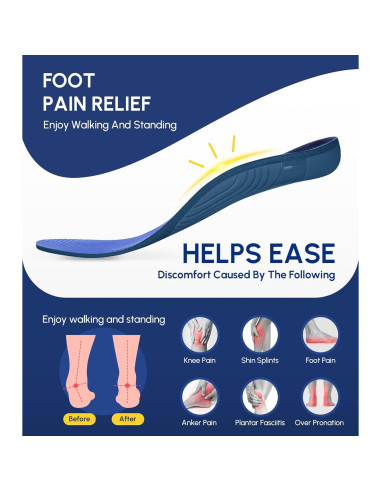 Plantillas Ortopédicas Cloudflo para Fascitis Plantar - Soporte Alto