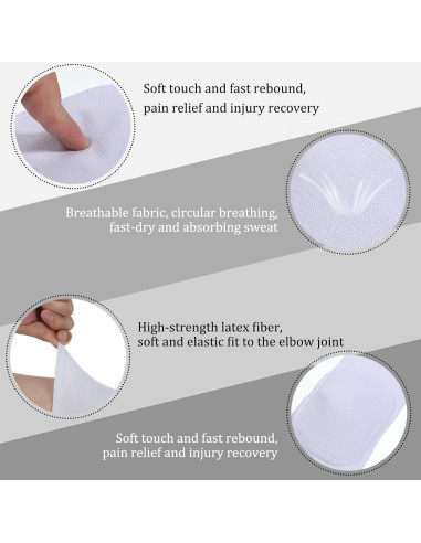 Almohadillas para Codos JIYIN Transpirables Esponja Gruesa