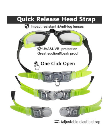 Gafas de Natación EverSport para Niños x2 - Anti-Vaho y UV