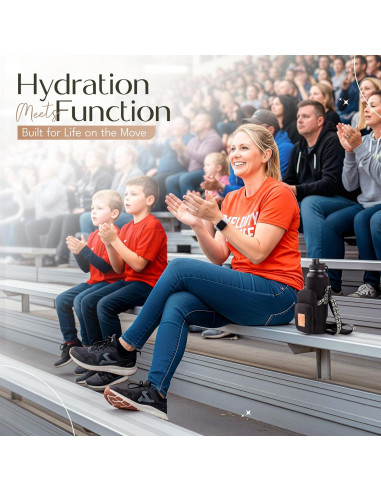 Bolsa Cruzada para Botella de Agua Travola - 40 oz, RFID, Negro