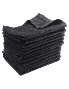 Paquete de 3 Toallas de Punta de Dedo Georgiabags 28x46cm Negro