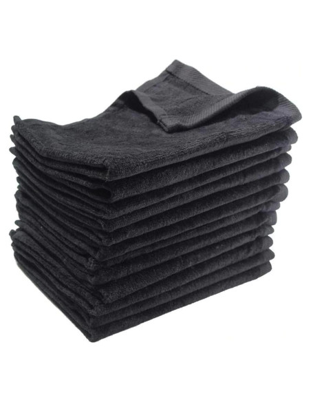 Paquete de 3 Toallas de Punta de Dedo Georgiabags 28x46cm Negro Paquete de 3 Toallas de Punta de Dedo Georgiabags 28x46cm Negro