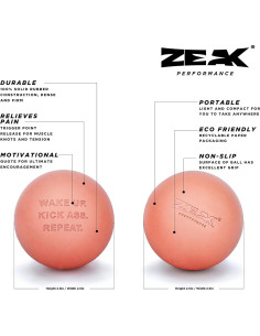 Bolas de Masaje Lacrosse ZEAK para Alivio Muscular - 2 Unidades 2