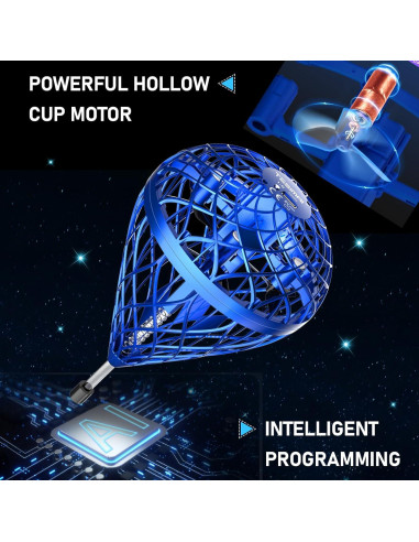 Bola Voladora Dhapy Azul-S 360 Rotación Juguete Interactivo