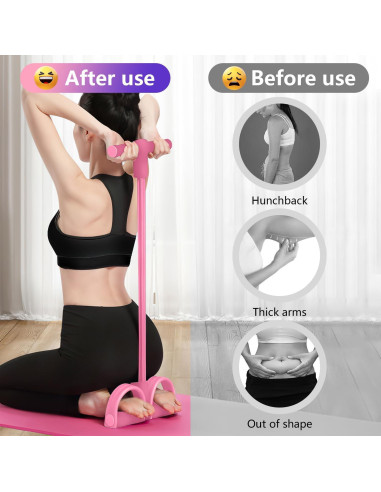 Bandas de Resistencia Fitness Mrryiio 21 Tubos Rosa 4 Niveles