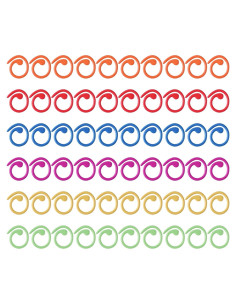 60 Marcadores de Puntos de Costura Metalicos Hariendny - Coloridos